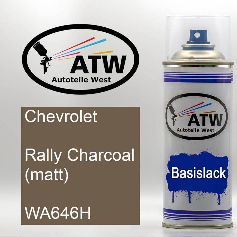 Chevrolet, Rally Charcoal (matt), WA646H: 400ml Sprühdose, von ATW Autoteile West.